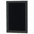 Aarco Aarco Products OADC2418BK 1-Door Outdoor Enclosed Directory Cabinet - Black OADC2418BK